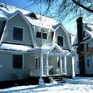 House after snowfall